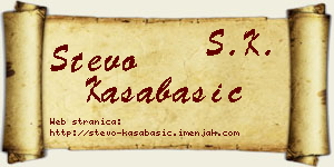 Stevo Kasabašić vizit kartica